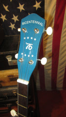 1976 Harmony Bicentennial Spirit of '76 Banjo White and Blue w/ Case