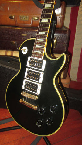 1979 Greco Les Paul Custom 3 Pickup Black Beauty