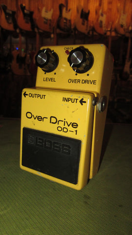 1981 BOSS OD-1 Long Dash Metal Screw Yellow