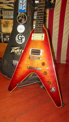 1981 Gibson Flying V CMT "The V"  Curly Flamed Maple Sunburst Top w/ Original Hardshell Case