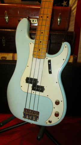 1985 Fender '57 Re-Issue Precision Bass Daphne Blue MJT Body