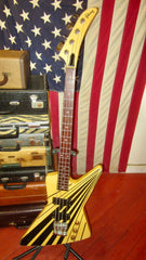 1985 Gibson Designer Series Explorer Bass White w/ Black Stripes