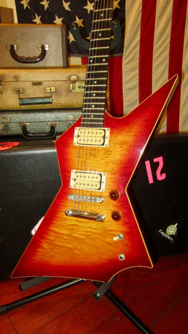 1985 Gibson XPL Explorer Custom Shop Edition Sunburst Flame Top