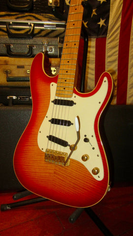 1985 Schecter Super Strat Stratocaster Sunburst Flame Top