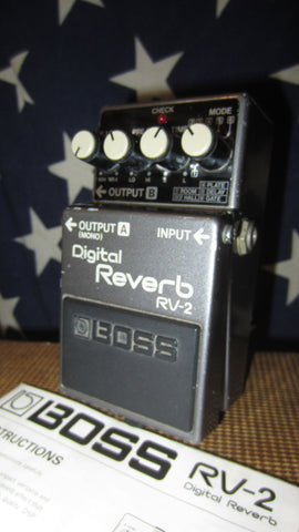 Vintage 1980's Boss RV-2 Digital Reverb Made in Japan