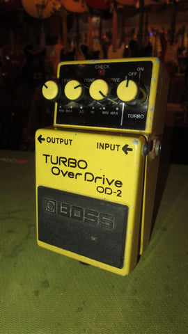 1989 BOSS  OD-2 Turbo Overdrive Yellow