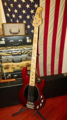 1991 Music Man Sting Ray Bass Burgundy w/ Original Hardshell Case