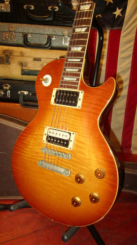 1996 Burny Les Paul Standard Sunburst Flame Top