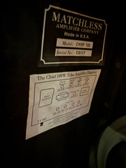 1997 Matchless Chief 100 2 x 12" Combo Amp Burgundy and Black