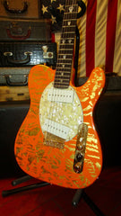 1998 Fender Custom Shop Will Ray Jazz-a-caster Telecaster Orange and Gold Metal Flake