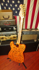 1998 Fender Custom Shop Will Ray Jazz-a-caster Telecaster Orange and Gold Metal Flake