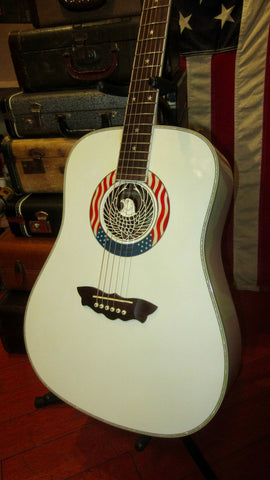 2001 Washburn  D2001 "United We Stand" White