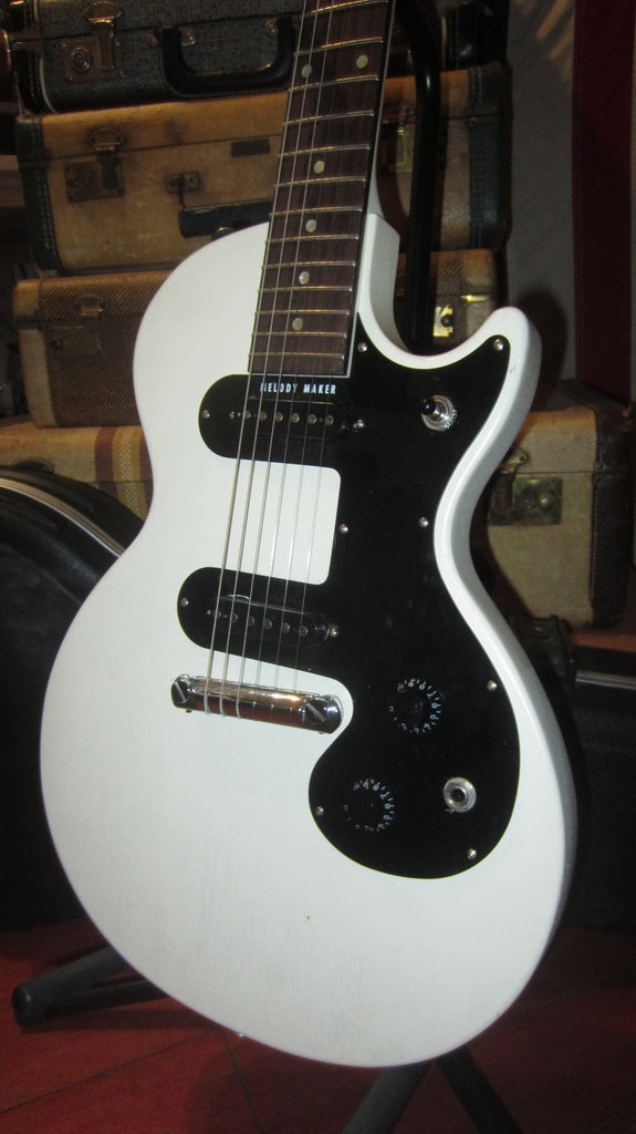 2007 Gibson Melody Maker Double Faded White w Heavy Duty SKB Hard Case