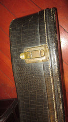 1940s Gretsch 17 1/2 inch Acoustic Artchtop Guitar Case Faux Alligator Tolex