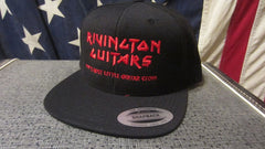 Rivington Guitars Snap Back Baseball Hat Black and Red