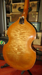 Vintage 1960's EKO Model 395 Violin Guitar  Hollow Body Electric w/ Original Case