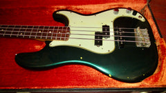 1966 Fender Precision Bass Sherwood Green w/ Original Hardshell Case