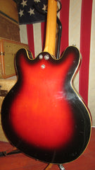 Vintage 1966 Mosrite Celebrity Hollowbody Bass Short Scale Sunburst