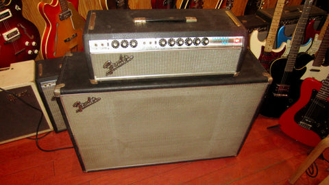 1968 Fender Showman Head and Cabinet Silverface Drip Edge