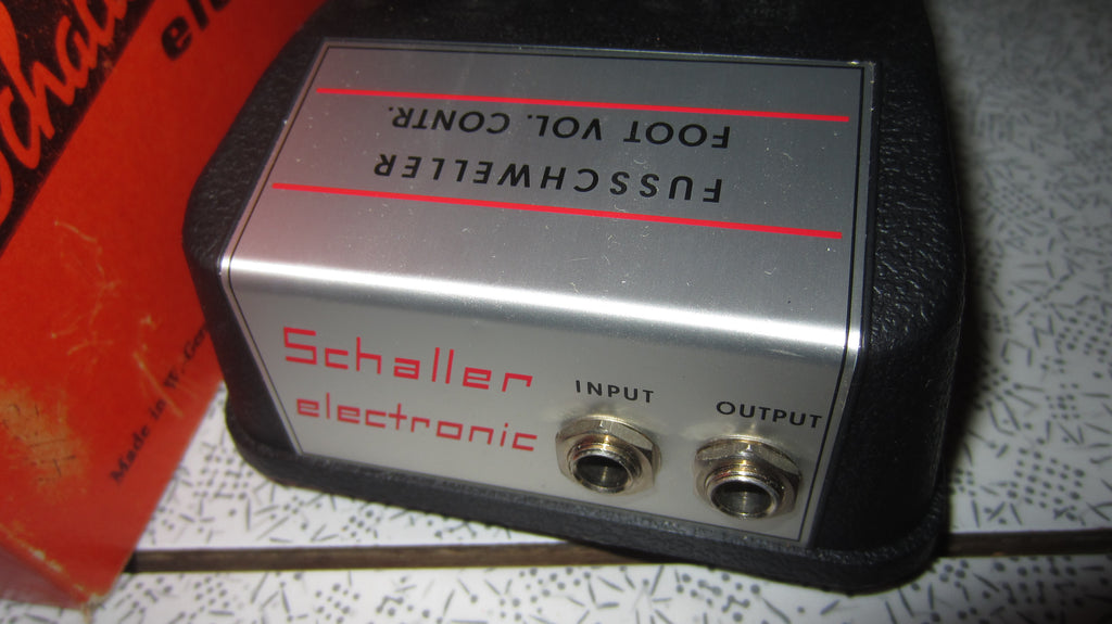schaller fuzz pedal Vintage Circa 1968 Schaller F-121 Volume Foot Controller Black w Box – Rivington Guitars