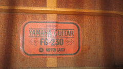 Vintage 1969 Yamaha  FG-230 Acoustic 12 String Red Label Nippon Gakki Natural