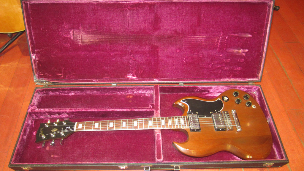 Sg Case ~1973 Gibson Hardshell SG Case Black with Purple Interior – Rivington ...