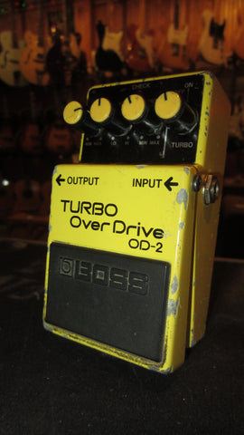 1997 BOSS OD-2 Turbo Overdrive Made in Japan Yellow