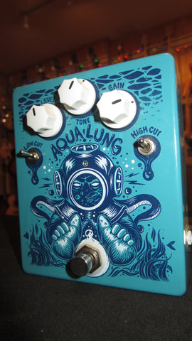 2018 Rock Fabrik Effects Aqualung Transparent Overdrive / Clean Boost Blue