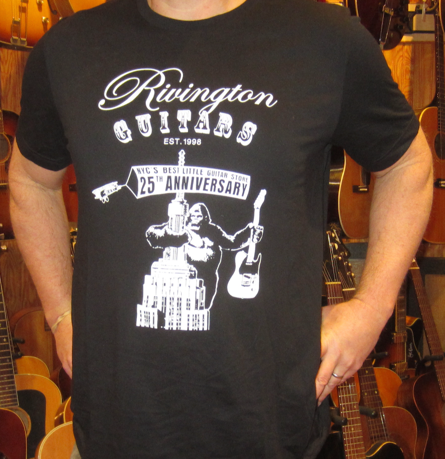 2023 Rivington Guitars 25th Anniversary T-Shirt Black
