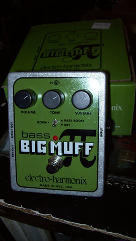 Electro-Harmonix Bass Big Muff Chrome and Green